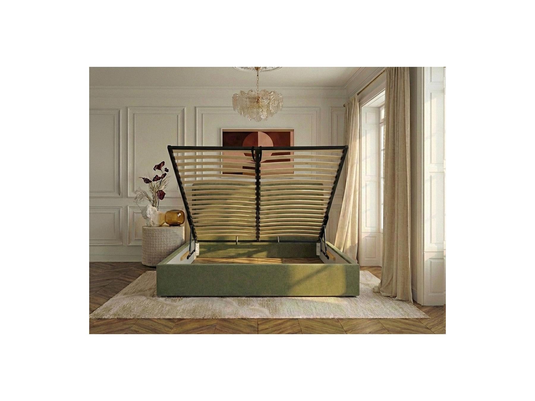 Mara - Lit Coffre - Tissu Texturé
