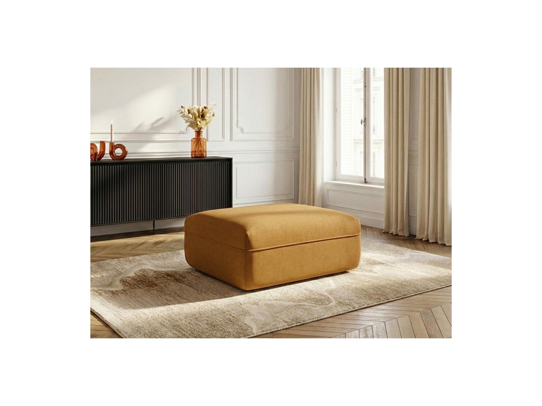 Luigi - Pouf - En Tissu Lisse