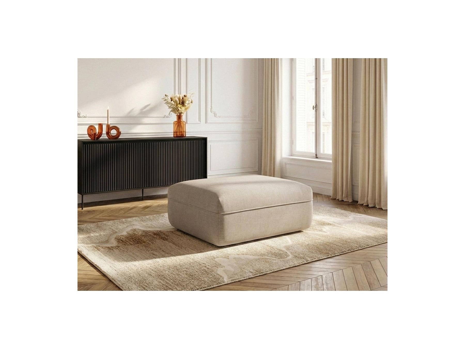 Luigi - Pouf - En Tissu Lisse