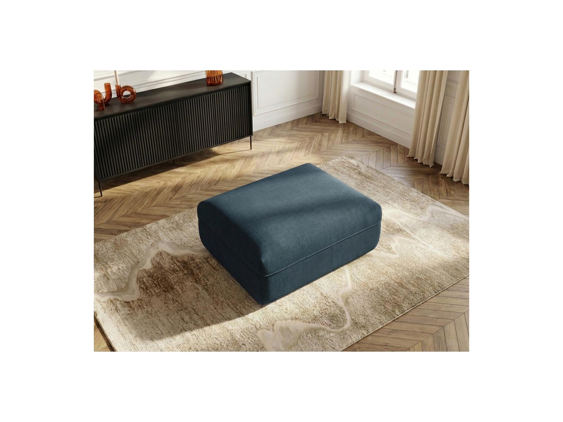 Luigi - Pouf - En Tissu Lisse