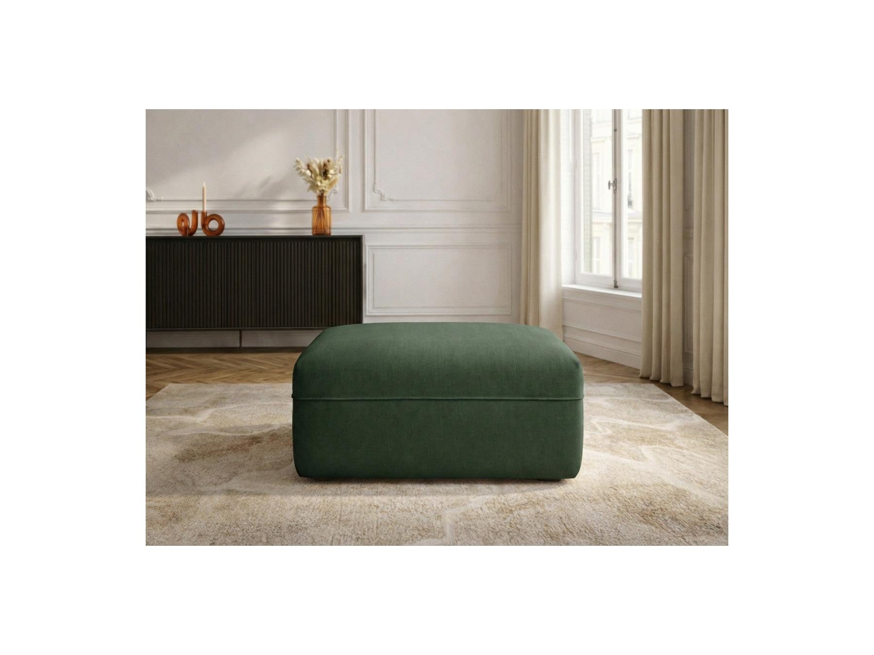 Luigi - Pouf - En Tissu Lisse