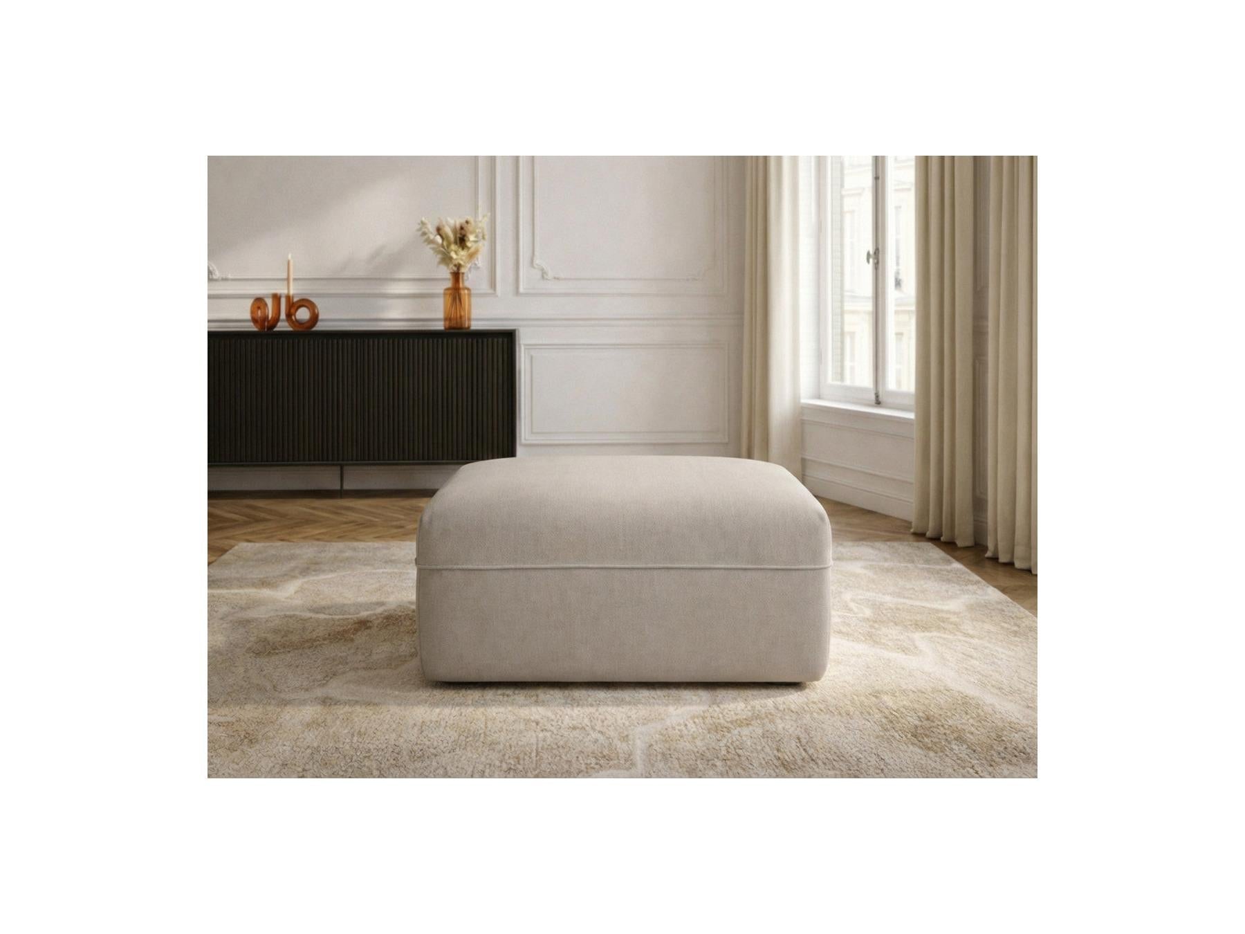 Luigi - Pouf - En Tissu Lisse