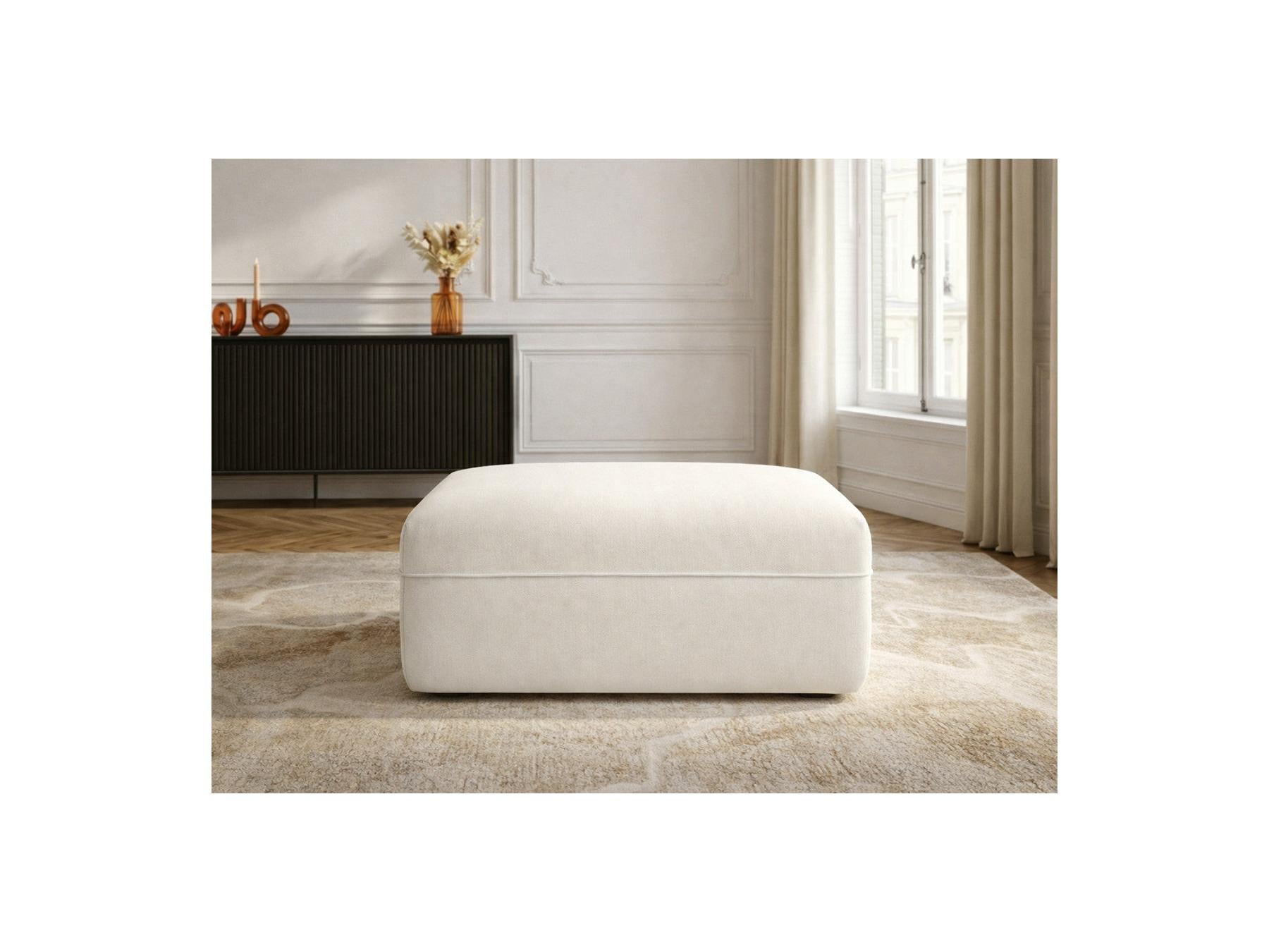 Luigi - Pouf - En Tissu Lisse