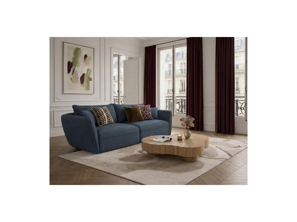 Luigi - Canapé Droit Fixe 3 Places - Tissu Lisse