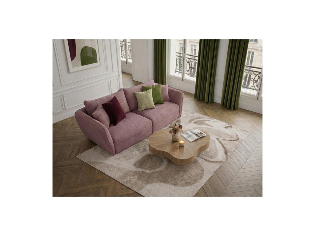 Luigi - Canapé Droit Fixe 3 Places - Tissu Lisse