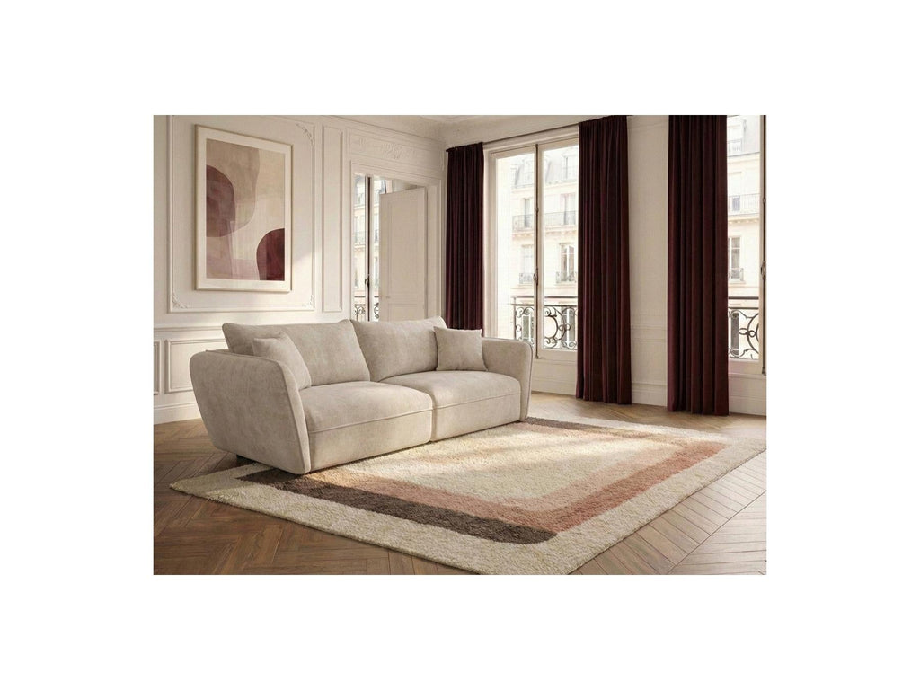 Luigi - Canapé Droit Fixe 3 Places - Tissu Lisse