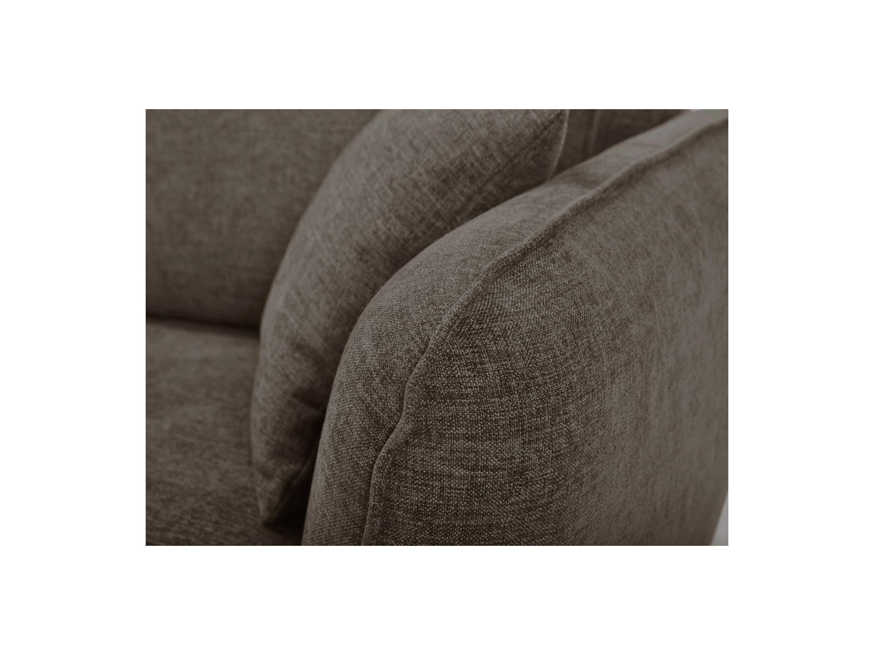 Luigi - Canapé D'Angle Fixe - Tissu Lisse - Angle Gauche