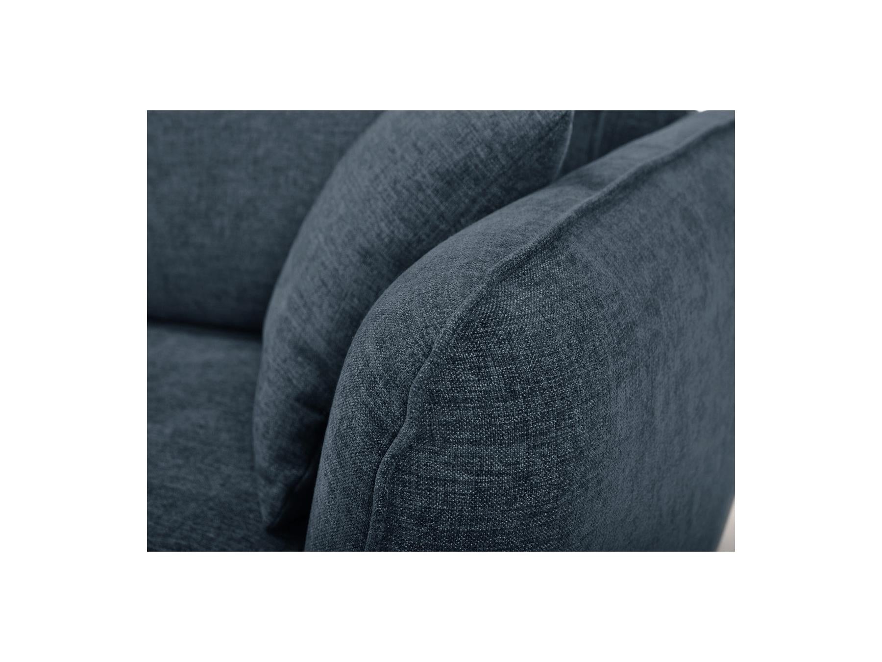 Luigi - Canapé D'Angle Fixe - Tissu Lisse - Angle Gauche