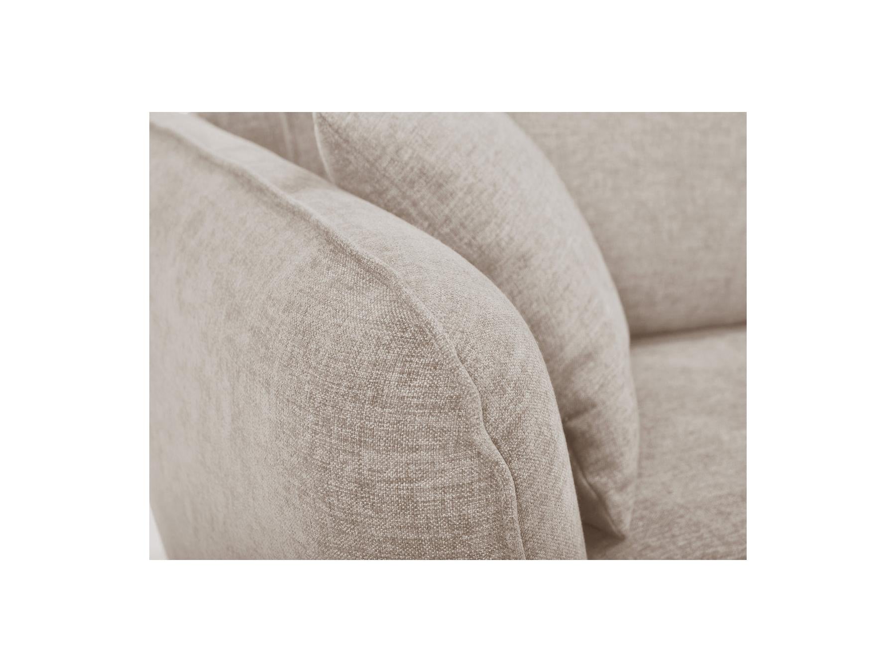 Luigi - Canapé D'Angle Fixe - Tissu Lisse - Angle Droit
