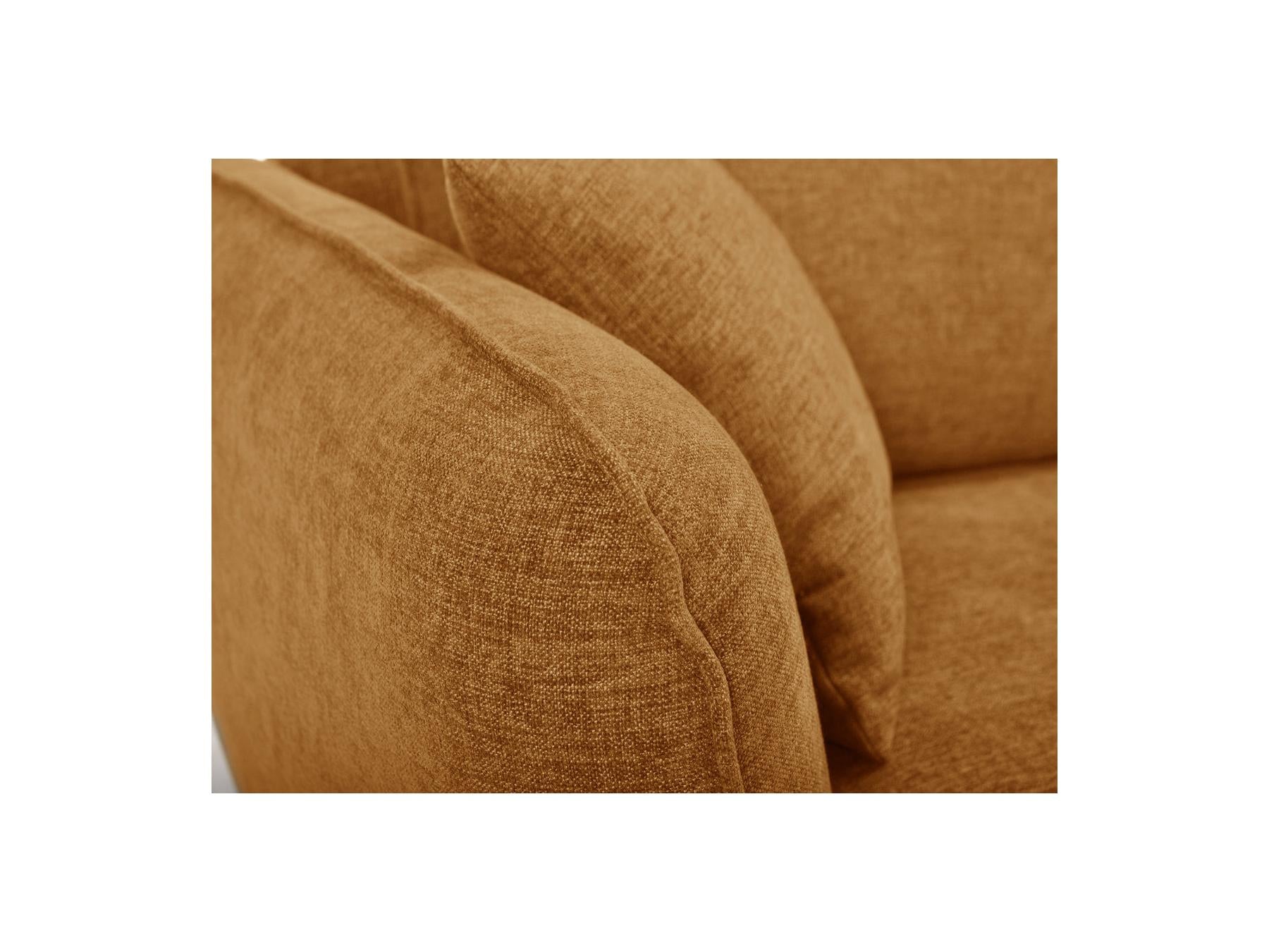 Luigi - Canapé Droit Fixe 3 Places - Tissu Lisse