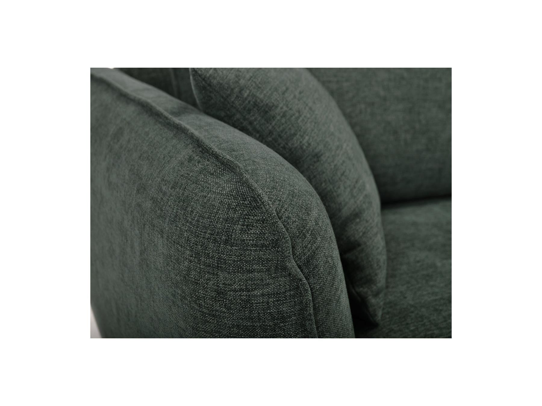 Luigi - Canapé Droit Fixe 3 Places - Tissu Lisse
