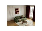 Twiny - Canapé Droit Fixe 3 Places Assise Profonde - Tissu Lisse