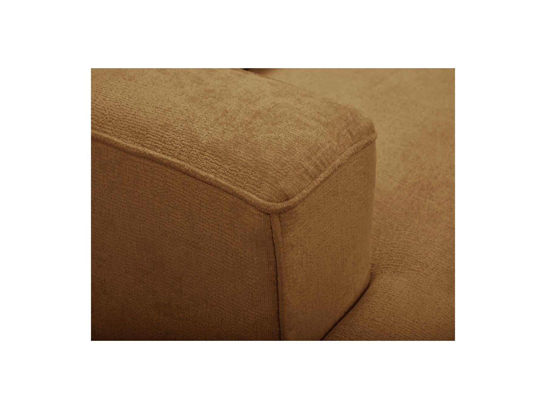 Twiny - Canapé Droit Fixe 3 Places Assise Profonde - Tissu Lisse