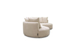 Calypso - Canapé D'Angle Fixe - Tissu Bouclette - Angle Droit