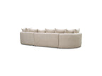 Calypso - Canapé D'Angle Fixe - Tissu Bouclette - Angle Droit