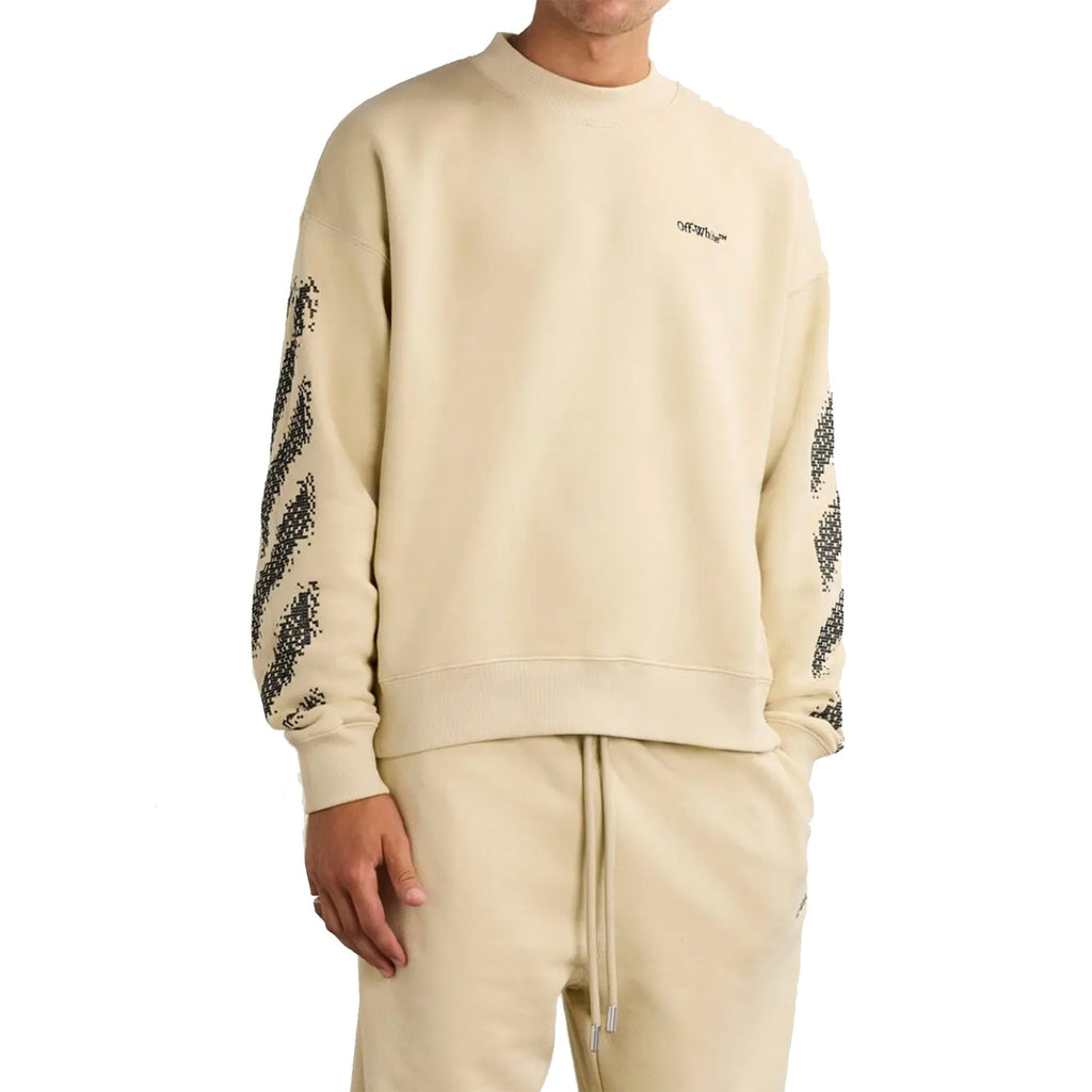 Sweatshirt Off-White Logo - Beige - Homme