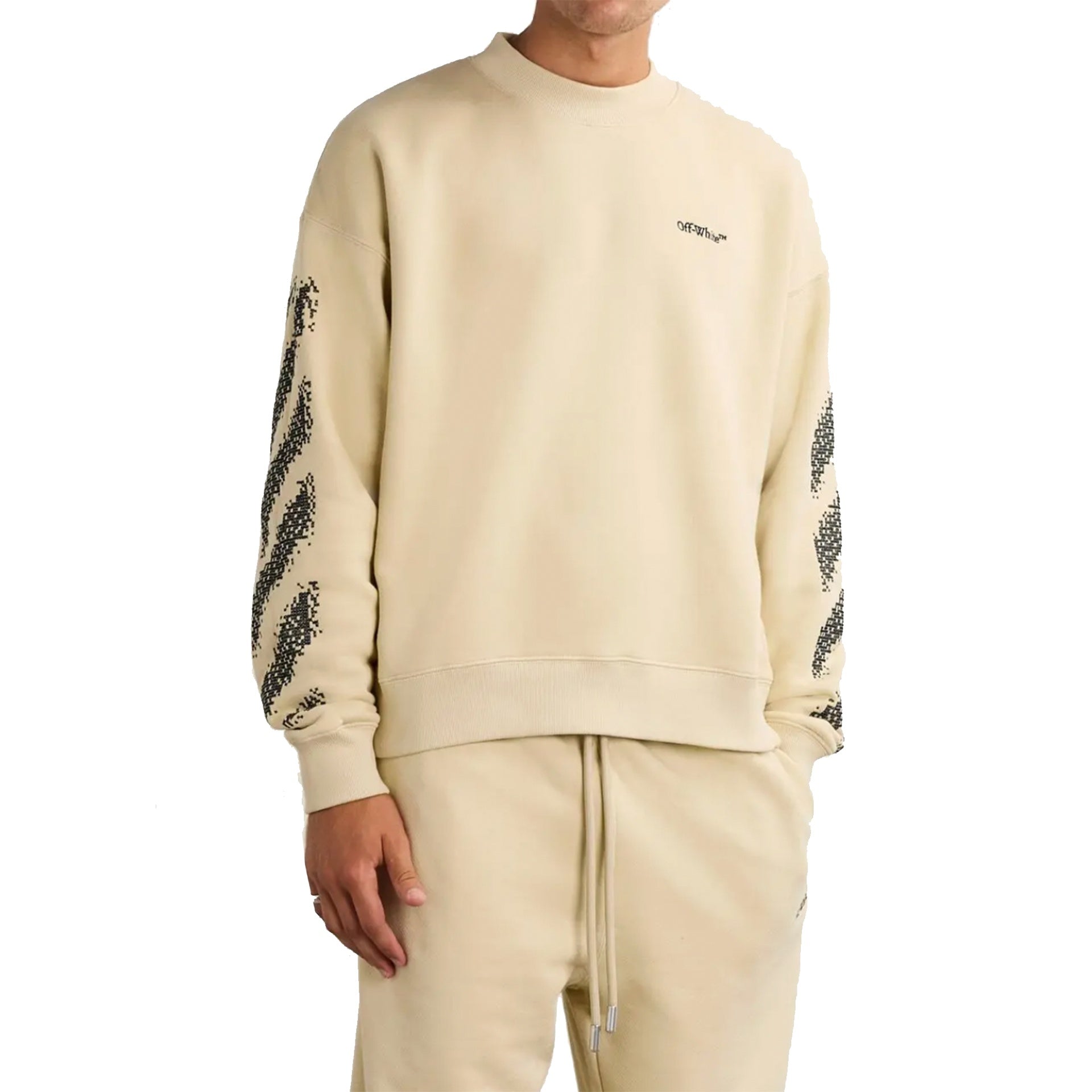 Sweatshirt Off-White Logo - Beige - Homme