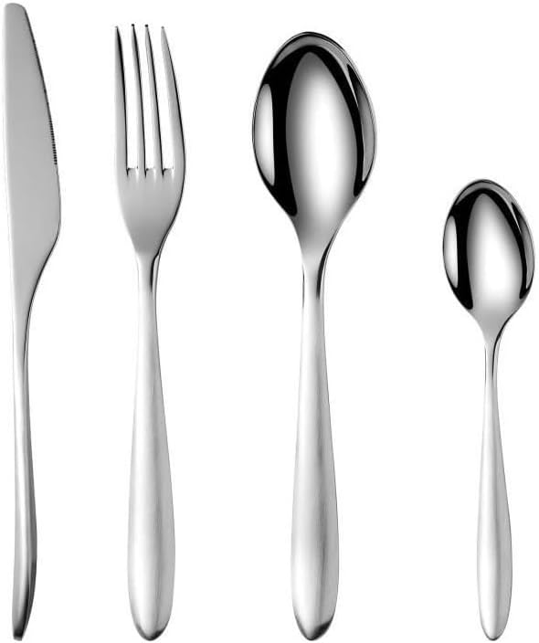 Ménagere 24 Pièces - Acier Inoxydable - Inox Finition Miroir Poli