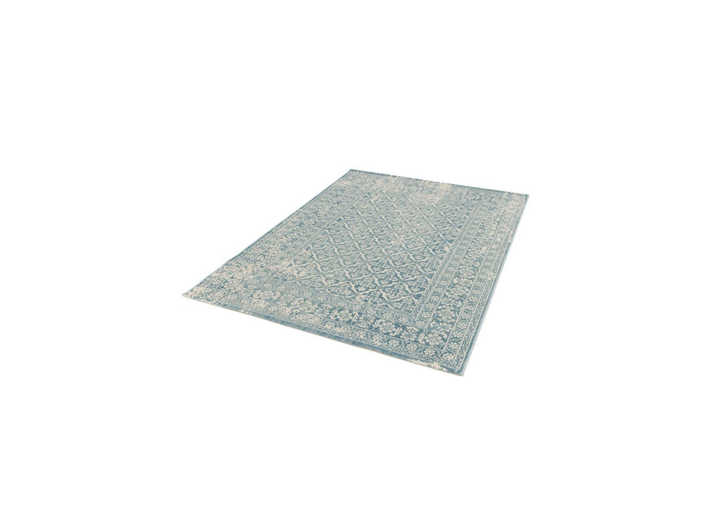Brann - Tapis Poils Ras - Vintage - Bleu