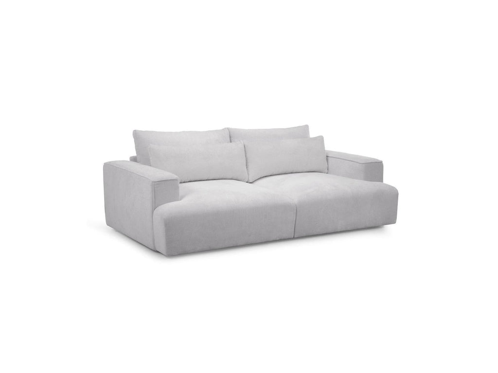Twiny - Canapé Droit Fixe 3 Places Assise Profonde - Tissu Lisse