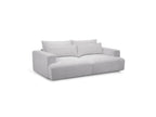 Twiny - Canapé Droit Fixe 3 Places Assise Profonde - Tissu Lisse