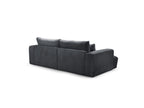 Twiny - Canapé Droit Fixe 3 Places Assise Profonde - Tissu Lisse
