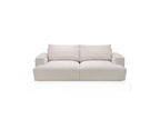 Twiny - Canapé Droit Fixe 3 Places Assise Profonde - Tissu Lisse