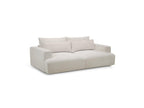 Twiny - Canapé Droit Fixe 3 Places Assise Profonde - Tissu Lisse