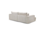 Twiny - Canapé Droit Fixe 3 Places Assise Profonde - Tissu Lisse