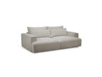 Twiny - Canapé Droit Fixe 3 Places Assise Profonde - Tissu Lisse