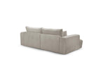 Twiny - Canapé Droit Fixe 3 Places Assise Profonde - Tissu Lisse