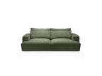 Twiny - Canapé Droit Fixe 3 Places Assise Profonde - Tissu Lisse