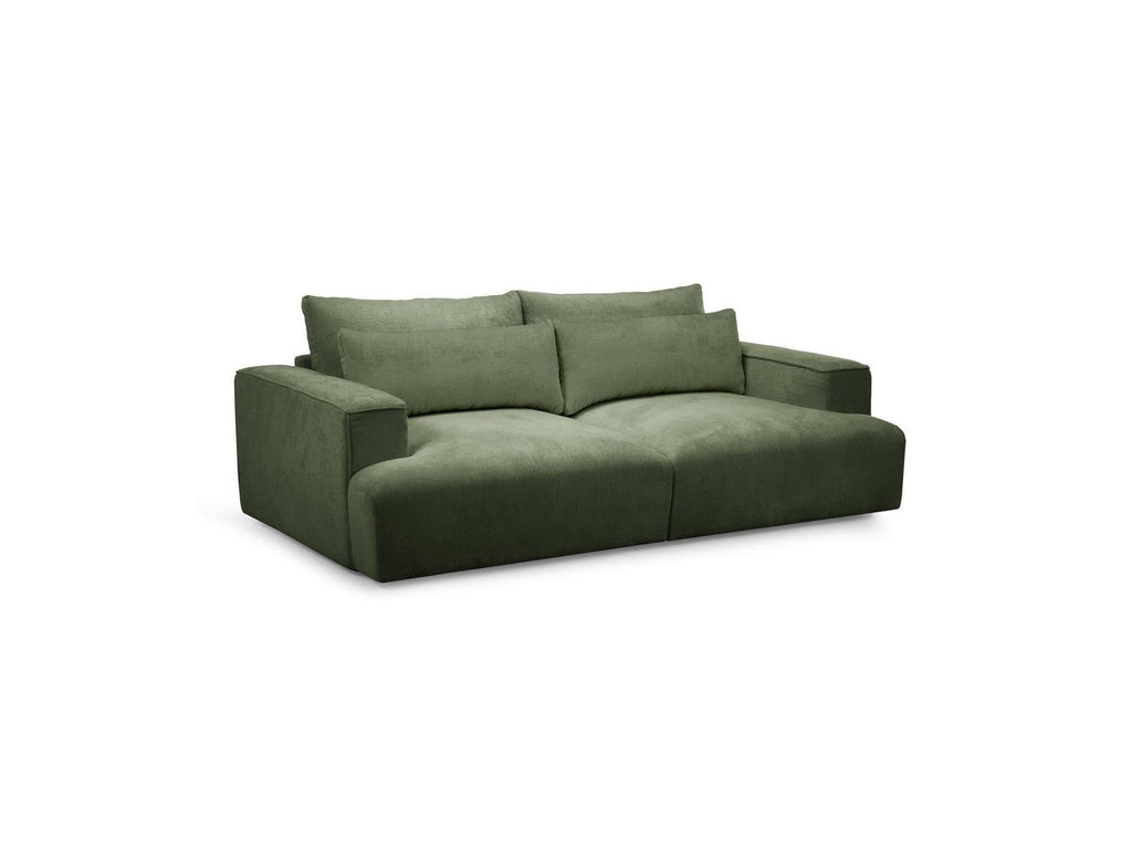 Twiny - Canapé Droit Fixe 3 Places Assise Profonde - Tissu Lisse