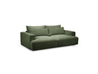 Twiny - Canapé Droit Fixe 3 Places Assise Profonde - Tissu Lisse