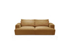 Twiny - Canapé Droit Fixe 3 Places Assise Profonde - Tissu Lisse
