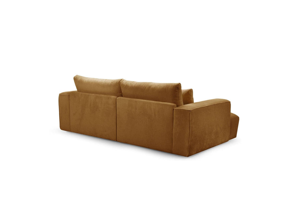 Twiny - Canapé Droit Fixe 3 Places Assise Profonde - Tissu Lisse