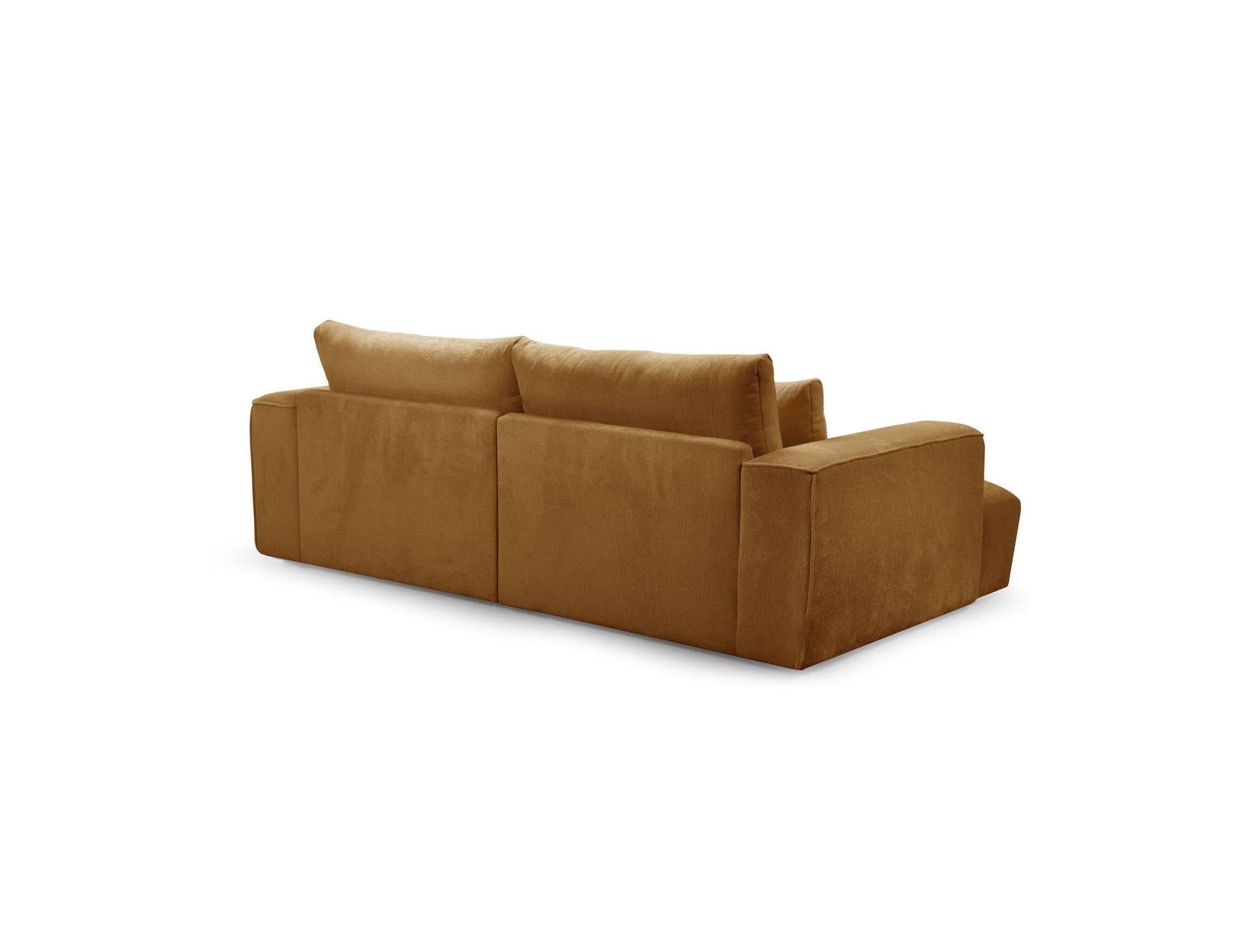 Twiny - Canapé Droit Fixe 3 Places Assise Profonde - Tissu Lisse