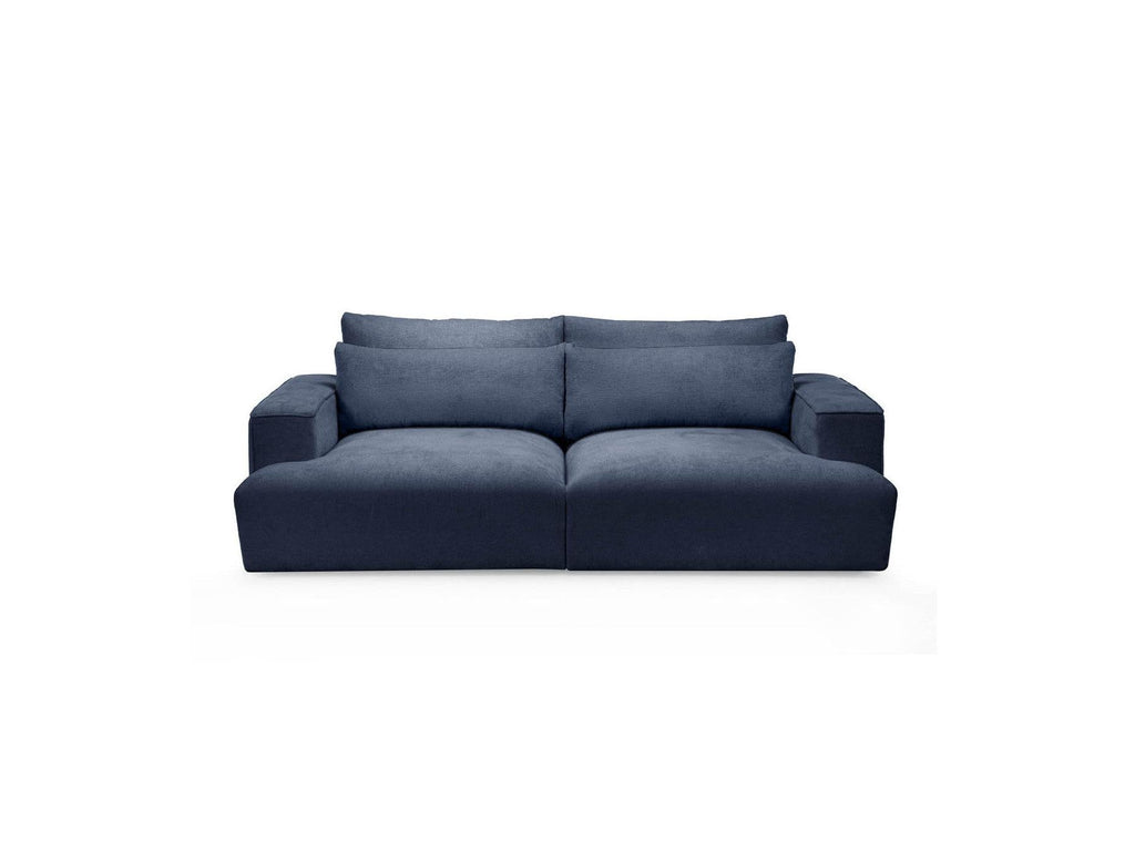 Twiny - Canapé Droit Fixe 3 Places Assise Profonde - Tissu Lisse