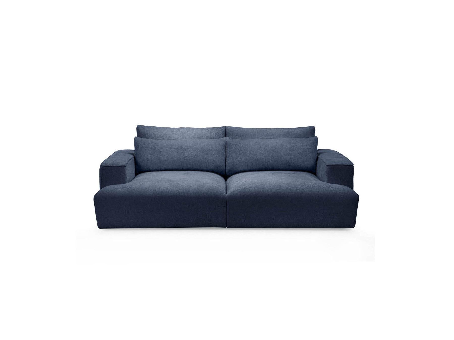 Twiny - Canapé Droit Fixe 3 Places Assise Profonde - Tissu Lisse