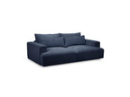 Twiny - Canapé Droit Fixe 3 Places Assise Profonde - Tissu Lisse