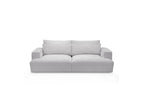 Twiny - Canapé Droit Fixe 3 Places Assise Profonde - Tissu Lisse