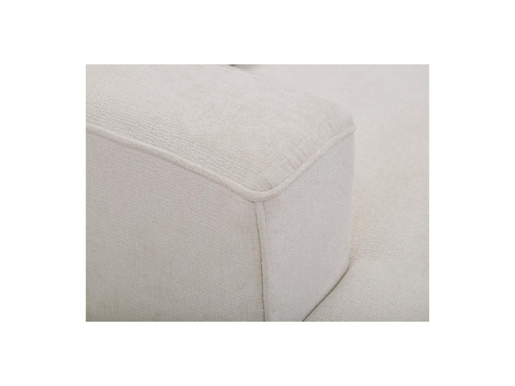 Twiny - Canapé Droit Fixe 3 Places Assise Profonde - Tissu Lisse