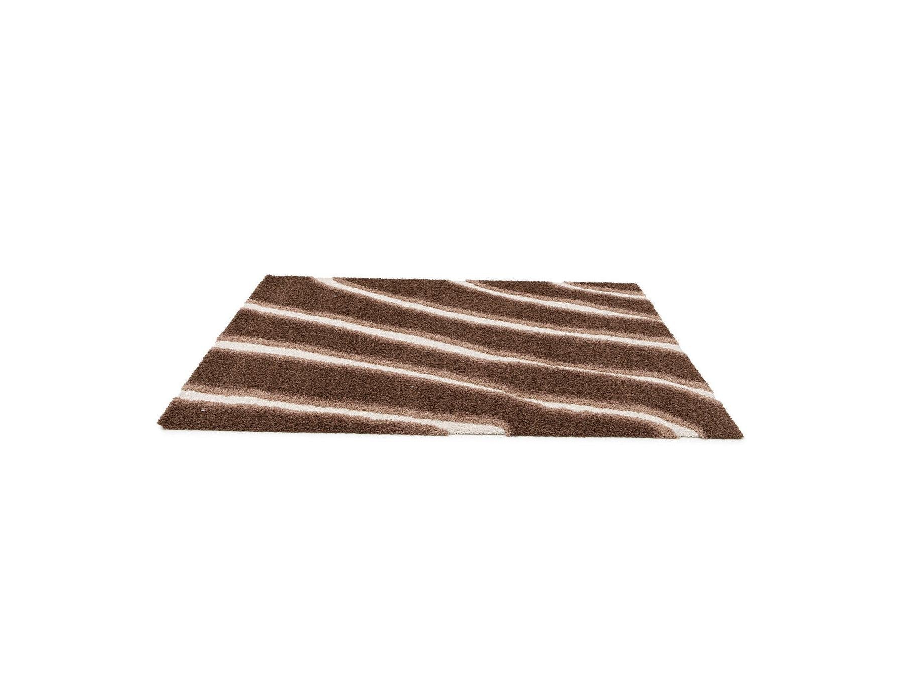 Tirasu - Tapis Poils Longs - Motif Abstrait - Marron
