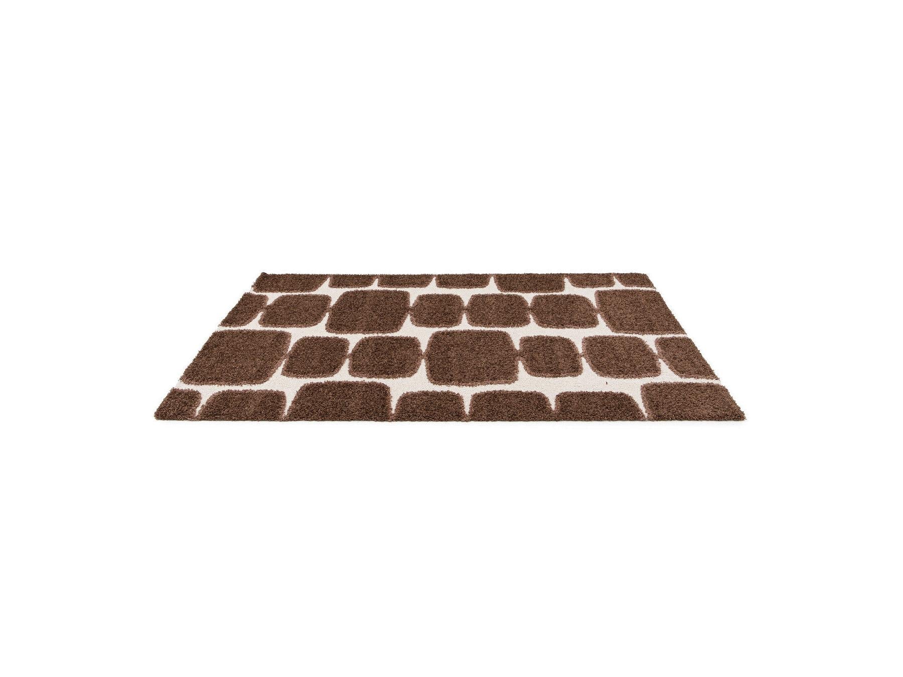 Chino - Tapis Poils Longs - Motif Abstrait - Marron