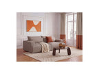 Twiny - Canapé Droit Fixe 3 Places Assise Profonde - Tissu Lisse