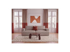 Twiny - Canapé Droit Fixe 3 Places Assise Profonde - Tissu Lisse