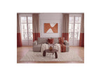 Twiny - Canapé Droit Fixe 3 Places Assise Profonde - Tissu Lisse
