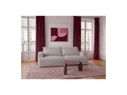 Twiny - Canapé Droit Fixe 3 Places Assise Profonde - Tissu Lisse