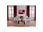 Twiny - Canapé Droit Fixe 3 Places Assise Profonde - Tissu Lisse