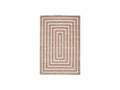 Lyzzo - Tapis Poils Longs - Motif Graphique - Beige